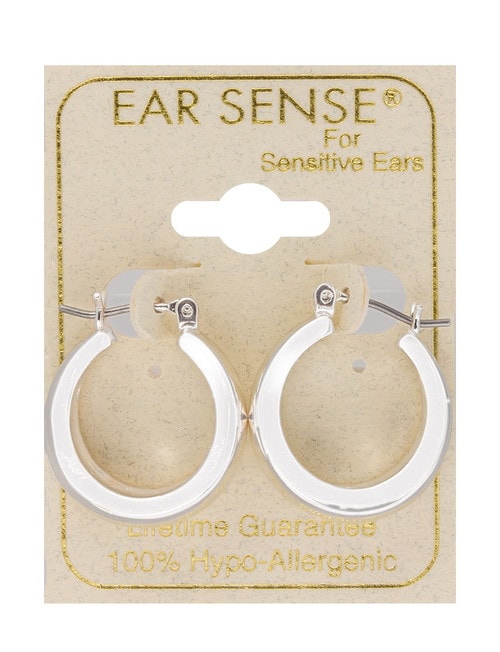 Earsense Concave Hoop Earrings, Silver Tone product photo