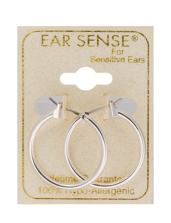 Earsense Click Hoop Earrings, Silver Tone, 20mm product photo