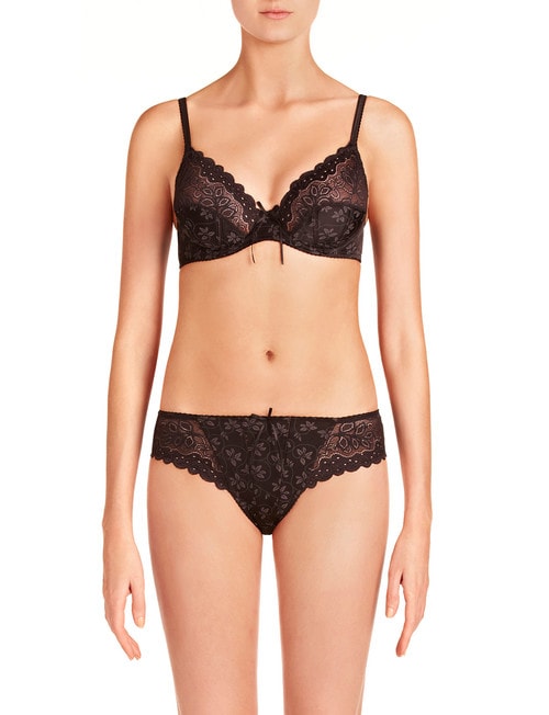 Bendon Yvette Underwire Bra, Black, B-DD product photo View 03 L