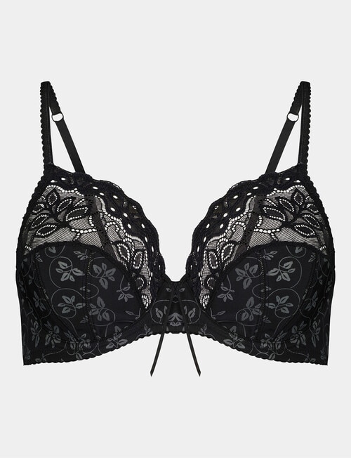 Bendon Yvette Underwire Bra, Black, B-DD product photo View 05 L