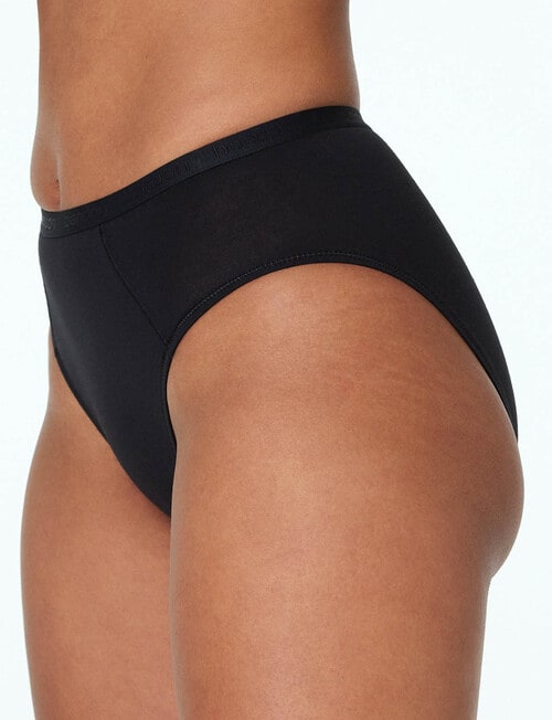 Bendon Body Cotton Hi Cut Brief, Black product photo View 02 L
