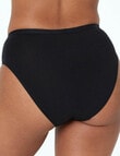 Bendon Body Cotton Hi Cut Brief, Black product photo View 03 S