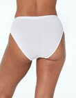 Bendon Body Cotton Hi Cut Brief, White product photo View 03 S