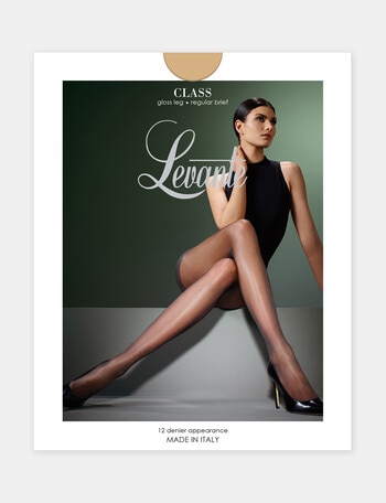 Levante Class Gloss Leg Regular Brief Pantyhose, 12D, Natural product photo
