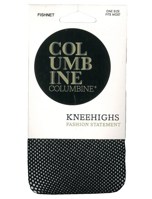 Columbine Fishnet Knee-High, Black product photo