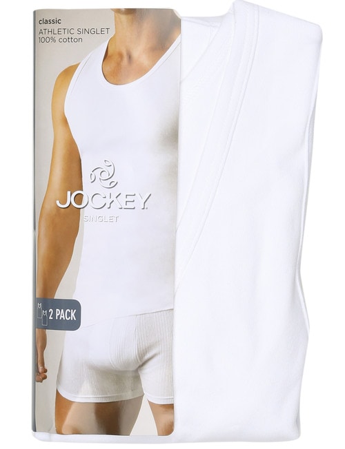 Jockey Athletic Singlet, 2-Pack, White product photo View 03 L