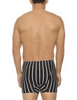 Jockey Sport Stripe Midway Trunk, Black & White product photo View 02 S