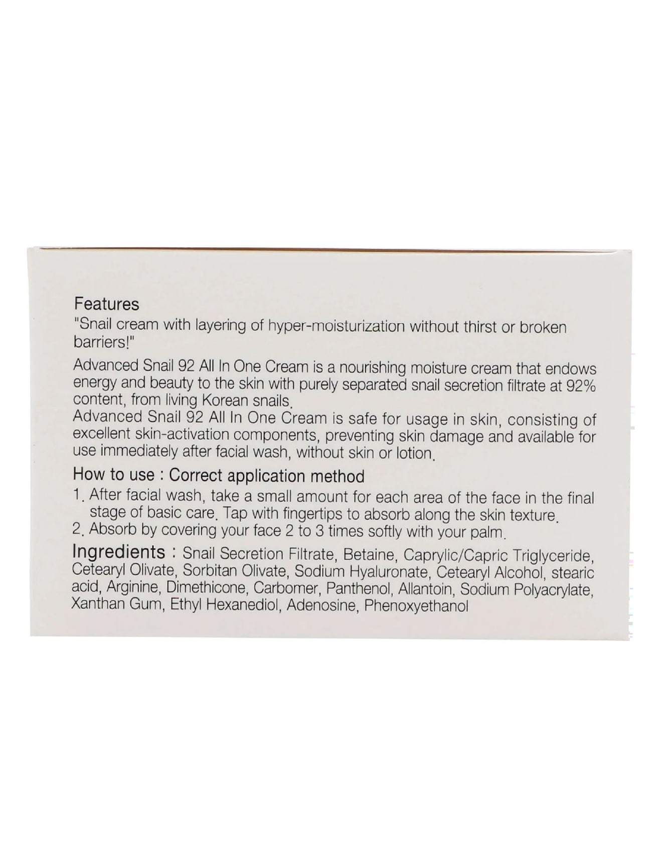 COSRX Advanced Snail 92 All In One Cream product photo View 05 L