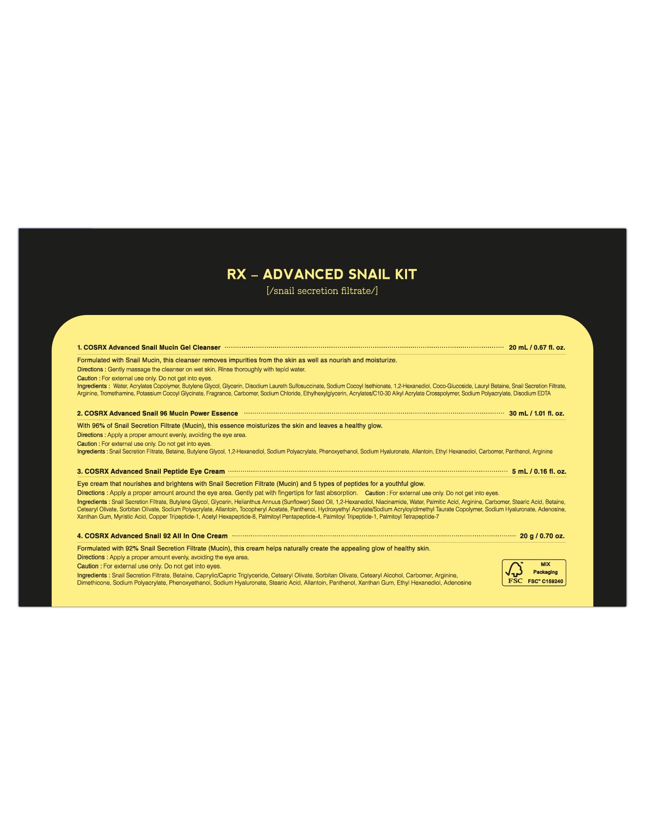 COSRX All About Snail Kit product photo View 04 L