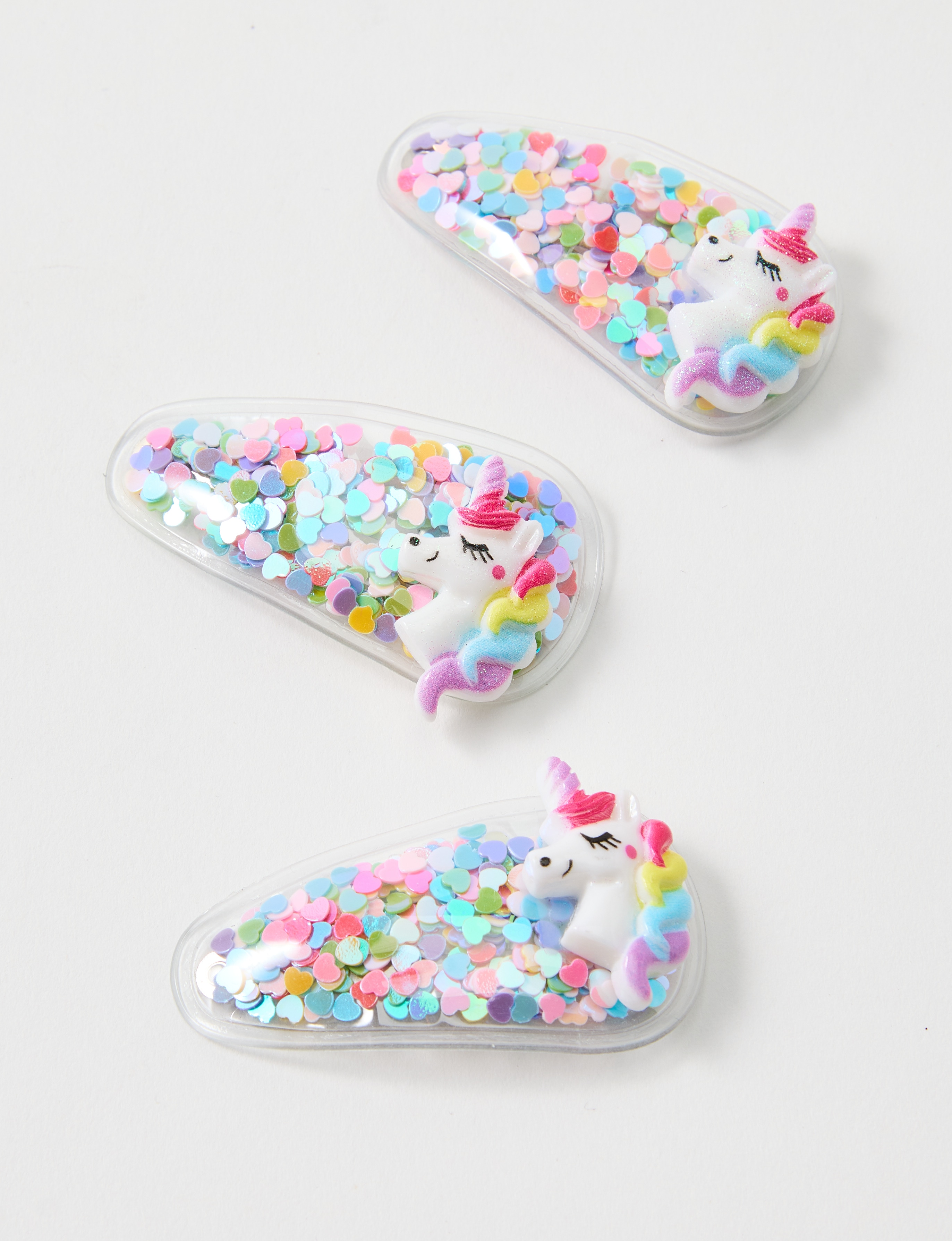 Mac & Ellie Funfetti Clip, 3-Piece, Unicorn product photo