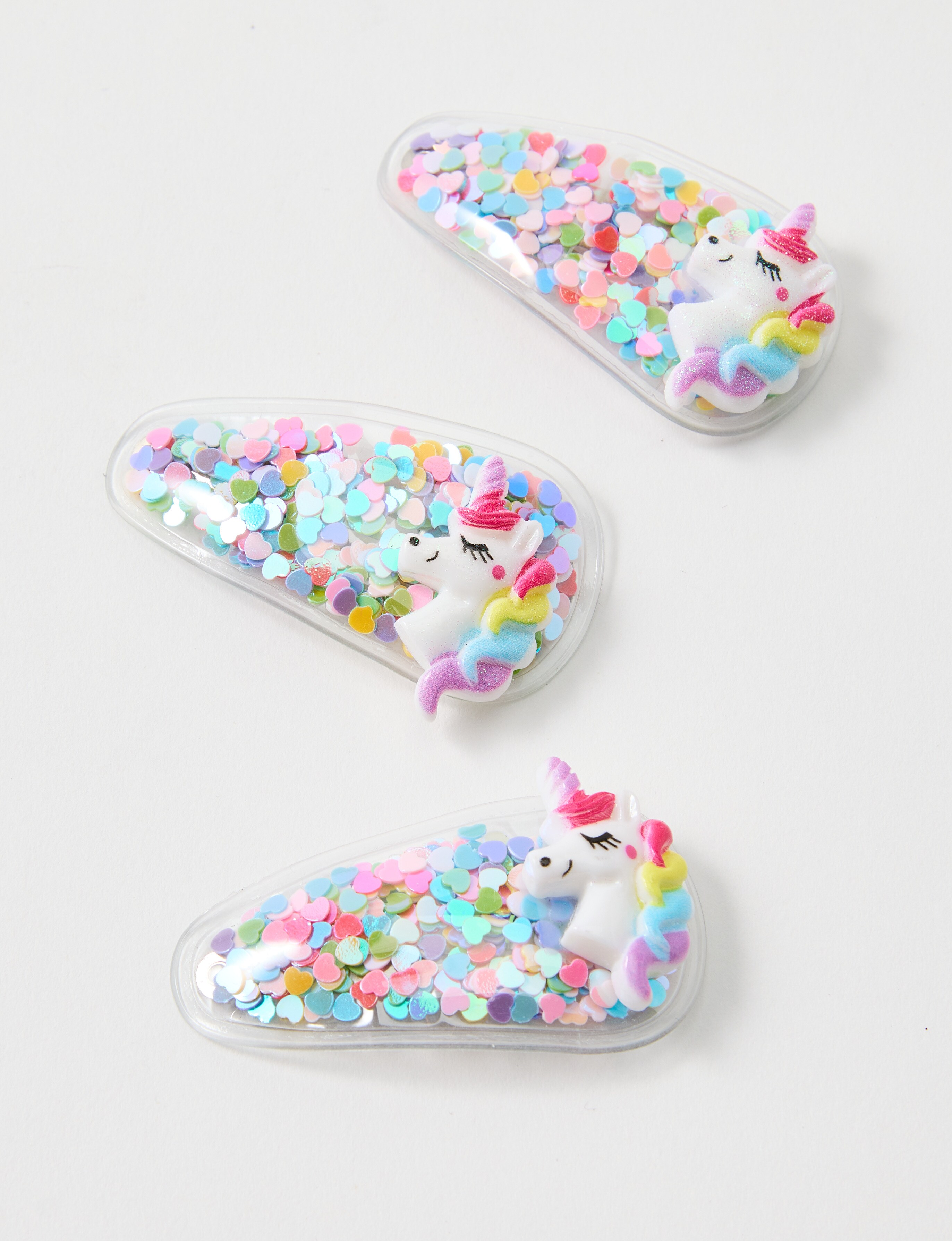 Mac & Ellie Funfetti Clip, 3-Piece, Unicorn product photo