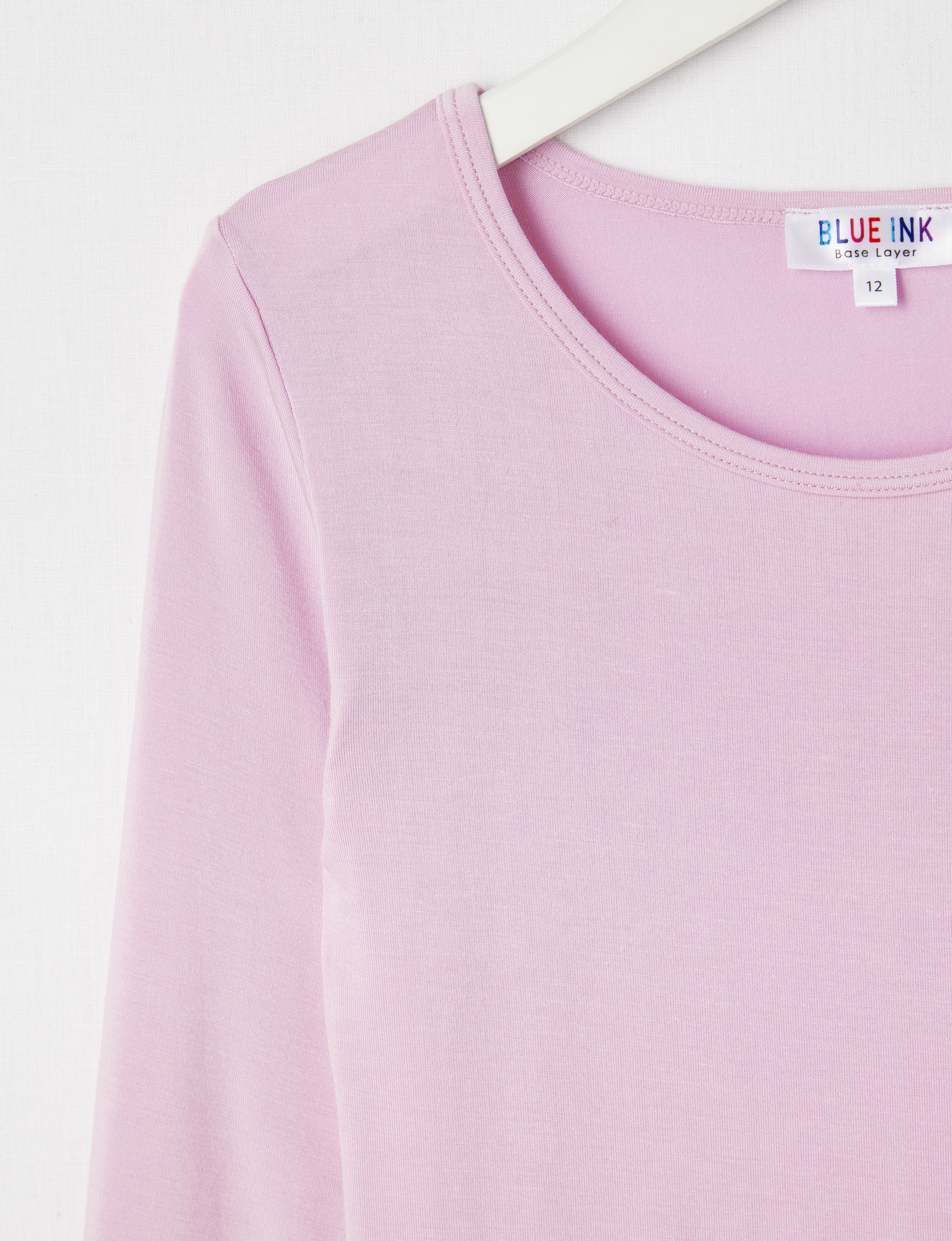 Blue Ink Bamboo Long Sleeve Top, Pink, 8-14 product photo View 02 S