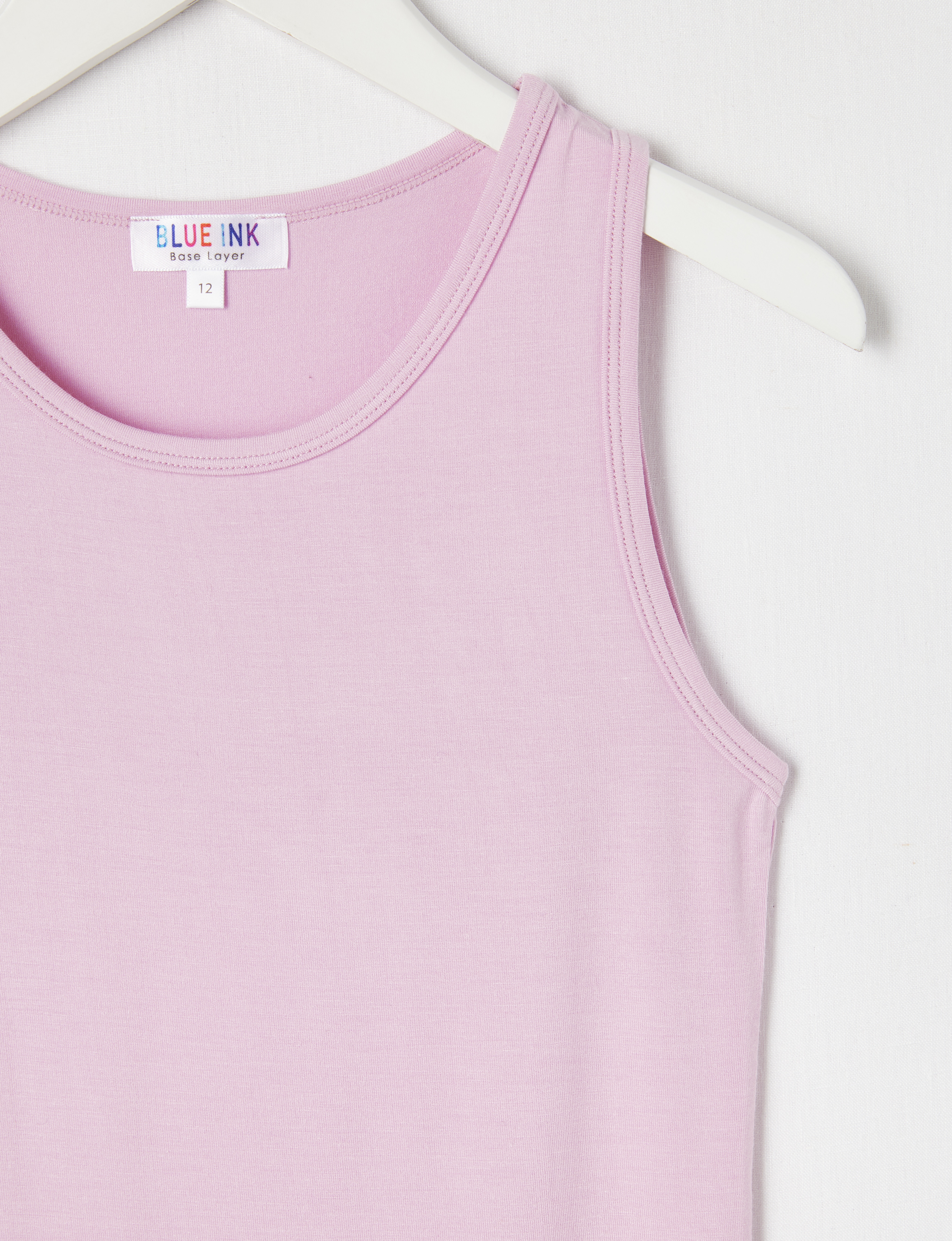 Blue Ink Bamboo Singlet, Pink, 8-14 product photo View 02 L