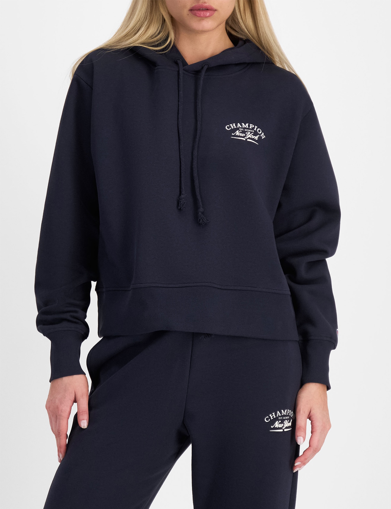 Champion Graphic Hoodie, Deep Navy Activewear