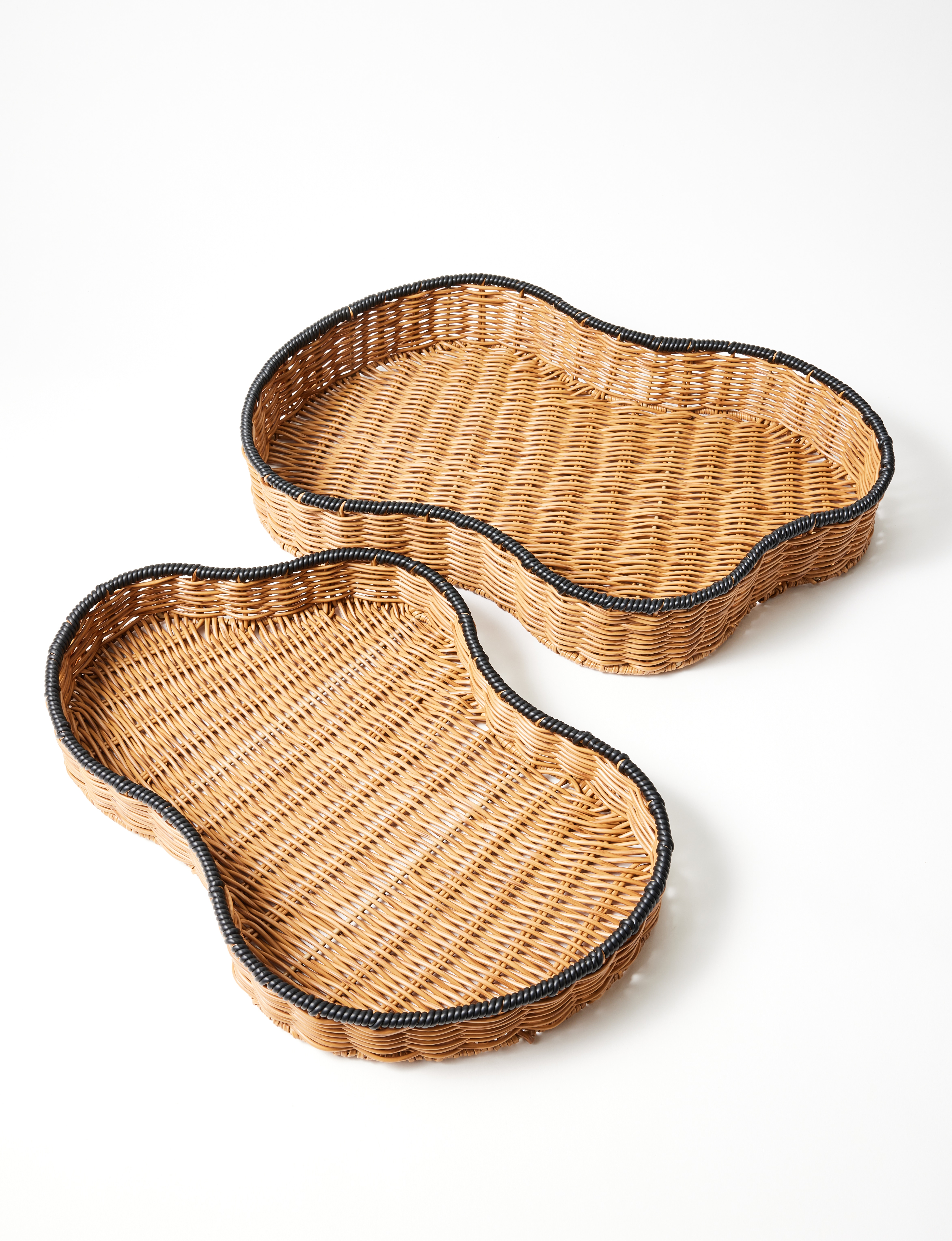M&Co Lake Rattan Tray, Large product photo