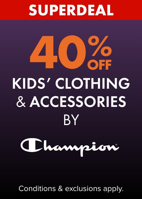 40% OFF Kids' Clothing & Accessories by Champion