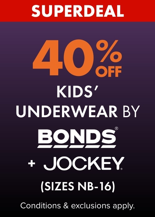 40% OFF Underwear by Bonds & Jockey