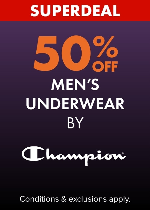 50% OFF Men's Underwear by Champion