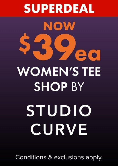 Now $39ea Women's Tee Shop by Studio Curve