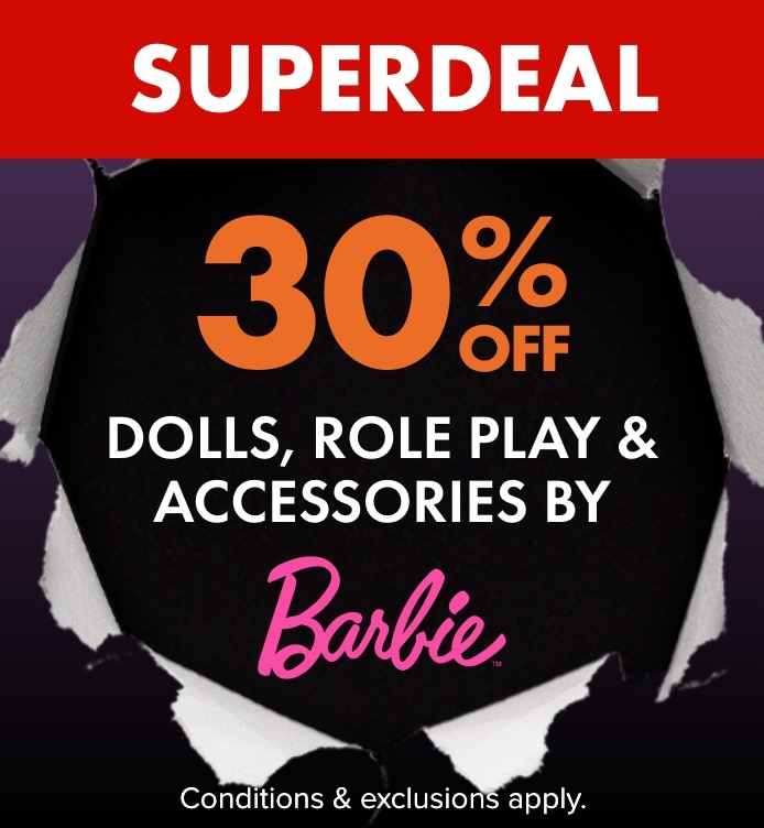 30% Off Dolls, Accessories and Role Play by Barbie
