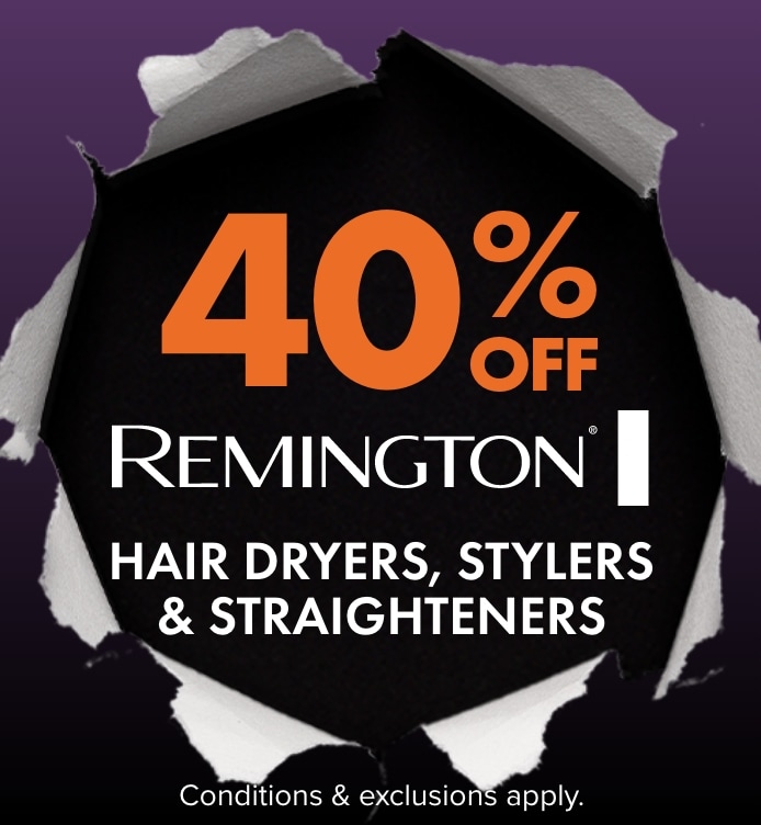 40% Off Hairdryers, Stylers and Straighteners by Remington