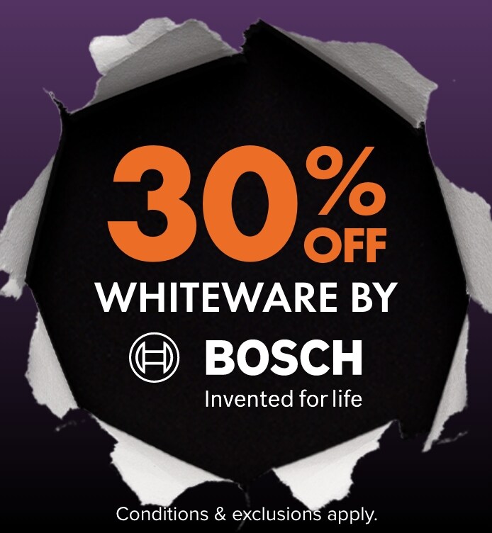 30% Off Whiteware by Bosch