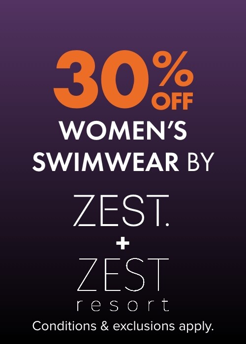 30% Off Womens Swimwear by Zest and Zest Resort
