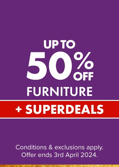 UP TO 50% OFF Furniture Plus Superdeals