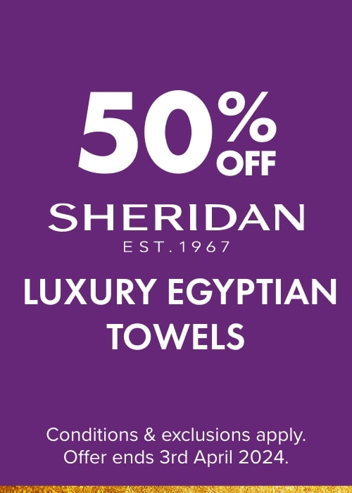 50% OFF SHERIDAN LUXURY EGYPTIAN TOWELS
