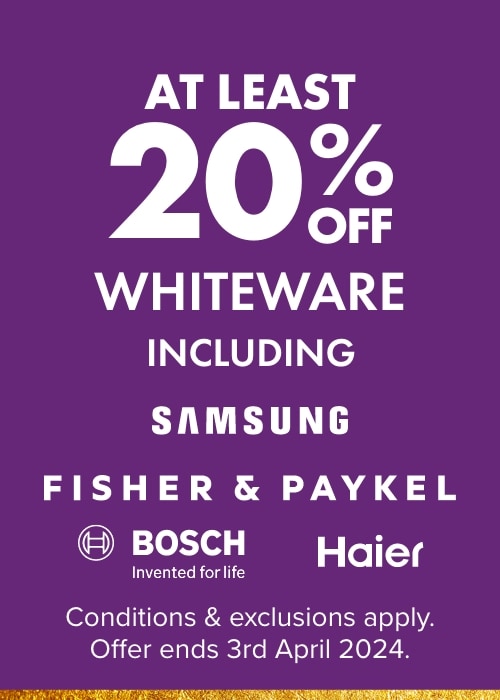 At Least 20% OFF Whiteware 