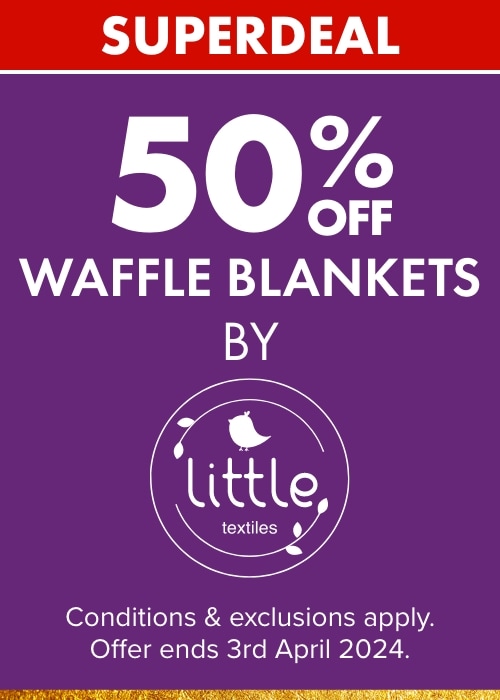 50% OFF Waffle Blankets by Little Textiles