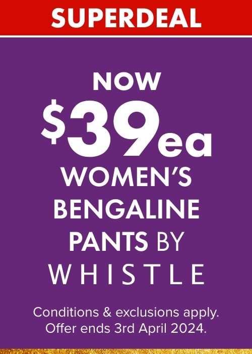 Now $39ea Women's Bengaline Pants by Whistle
