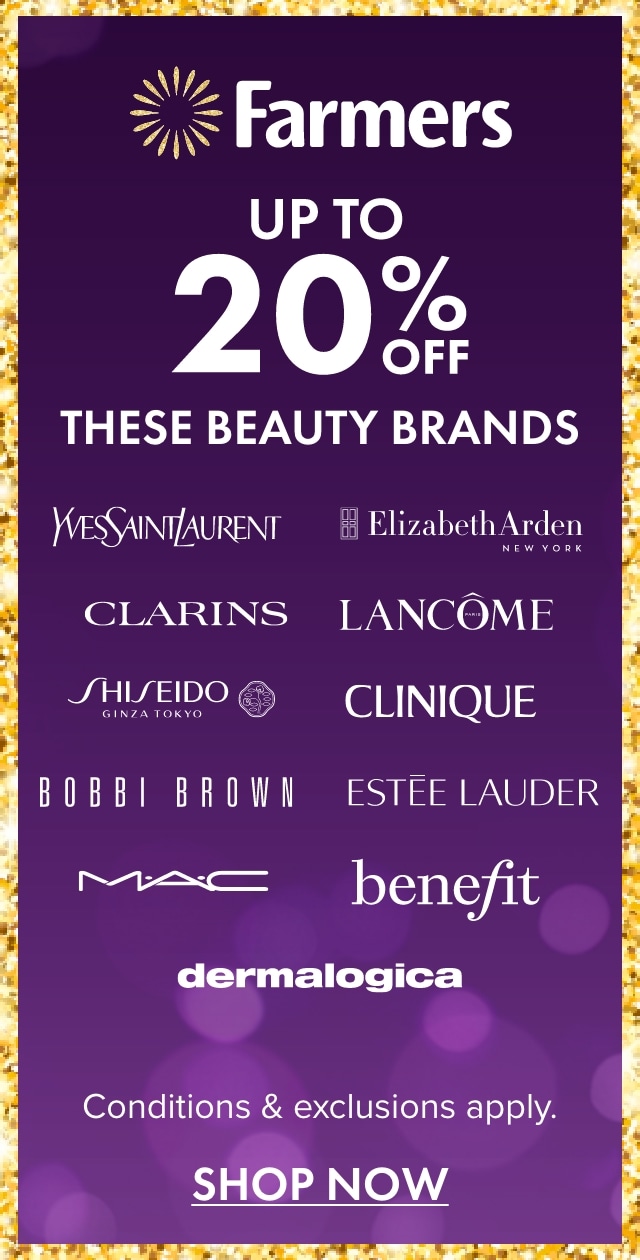 UP TO 20% OFF these beauty brands