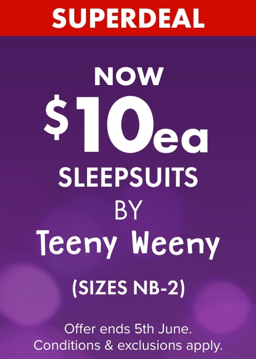 NOW $10ea Sleepsuits by Teeny Weeny