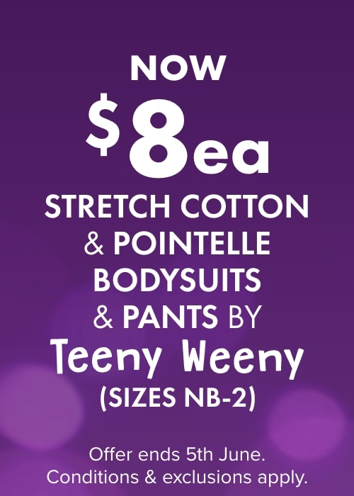 NOW $8ea Stretch Cotton & Pointelle Bodysuits & Pants by Teeny Weeny