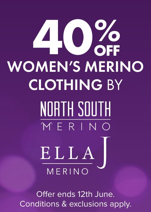 40% Off Women's Merino Clothing by North South Merino & Ella J