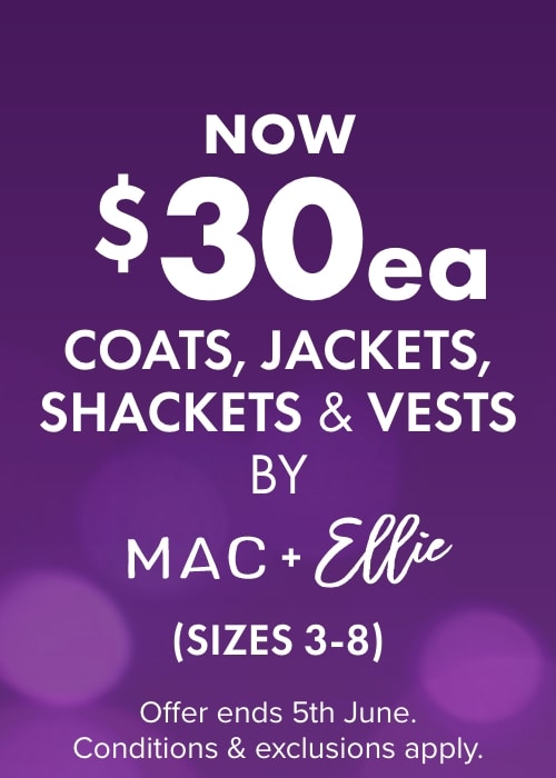 NOW $30ea Coats, Jackets, Shackets & Vests by Mac & Ellie