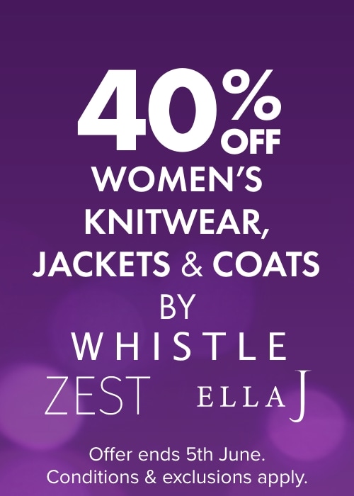 40% Off Women's Jackets & Coats by Whistle, Ella J & Zest