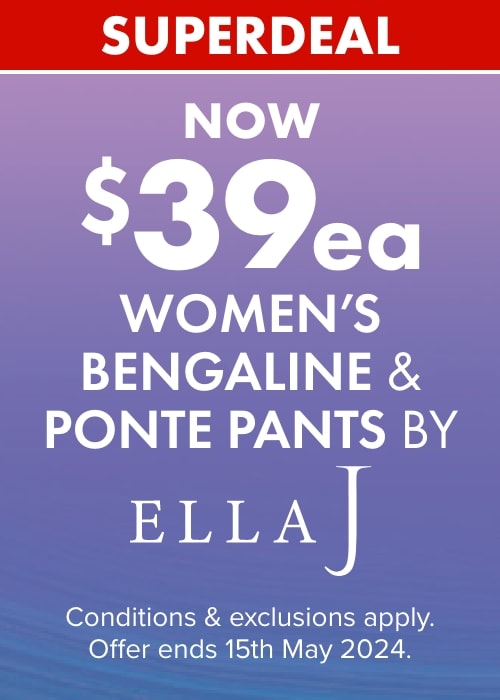 Now $39ea Women's Bengaline & Ponte Pants by Ella J