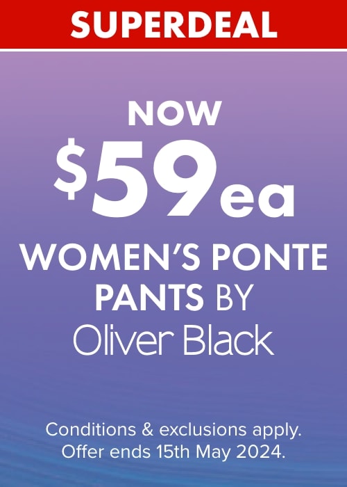 NOW $59ea Women's Ponte Pants by Oliver Black