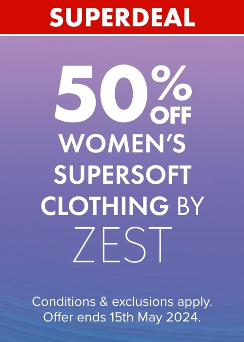 50% OFF Women's Supersoft Clothing by Zest