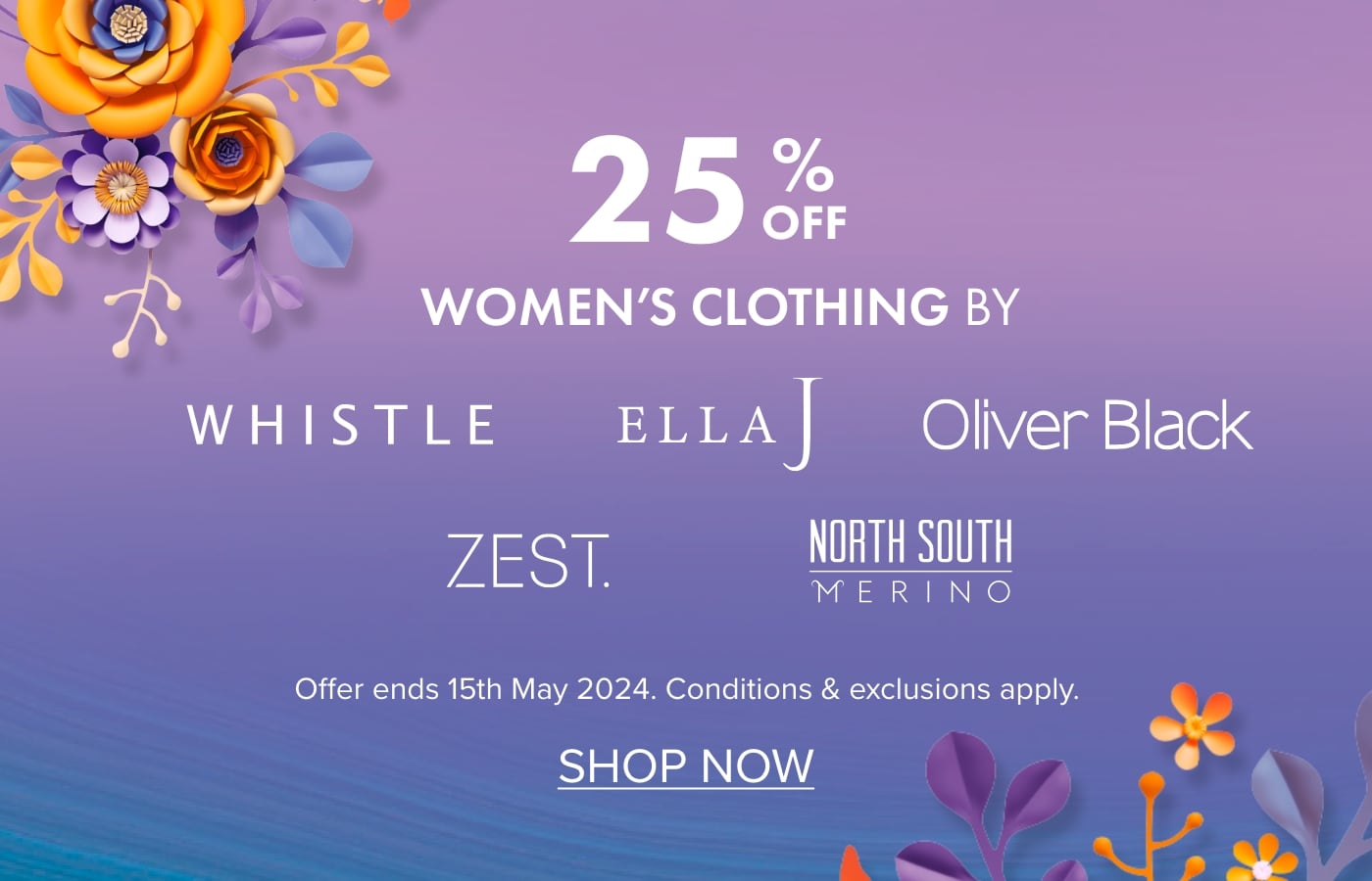 25 OFF Women's Clothing by Whistle, Ella J, Zest, Oliver Black & North South Merino