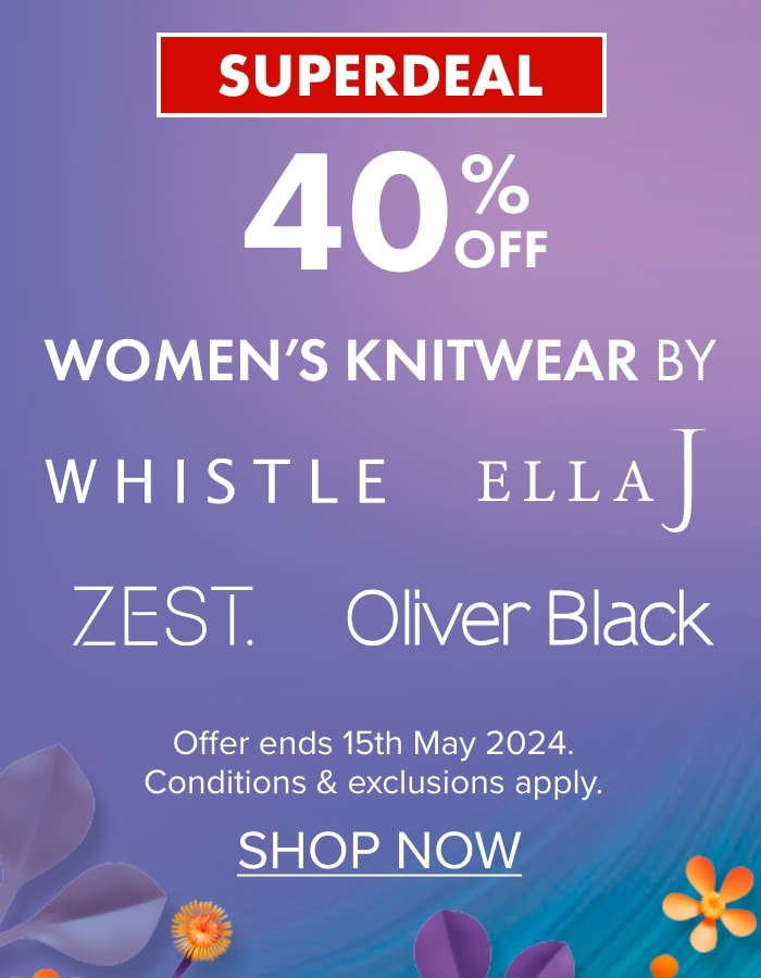 40% OFF women' Knitwear by Whistle, Ella J, Oliver Black & Zest