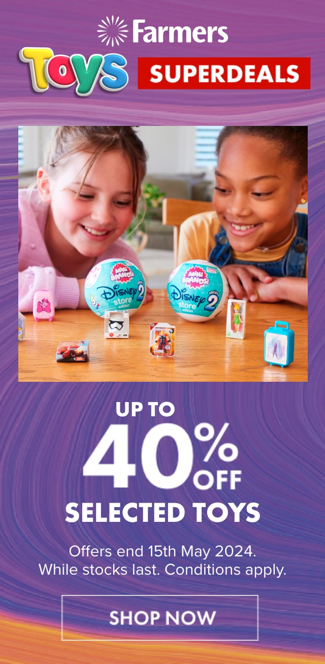 SHOP UP TO 40% OFF SELECTED TOYS