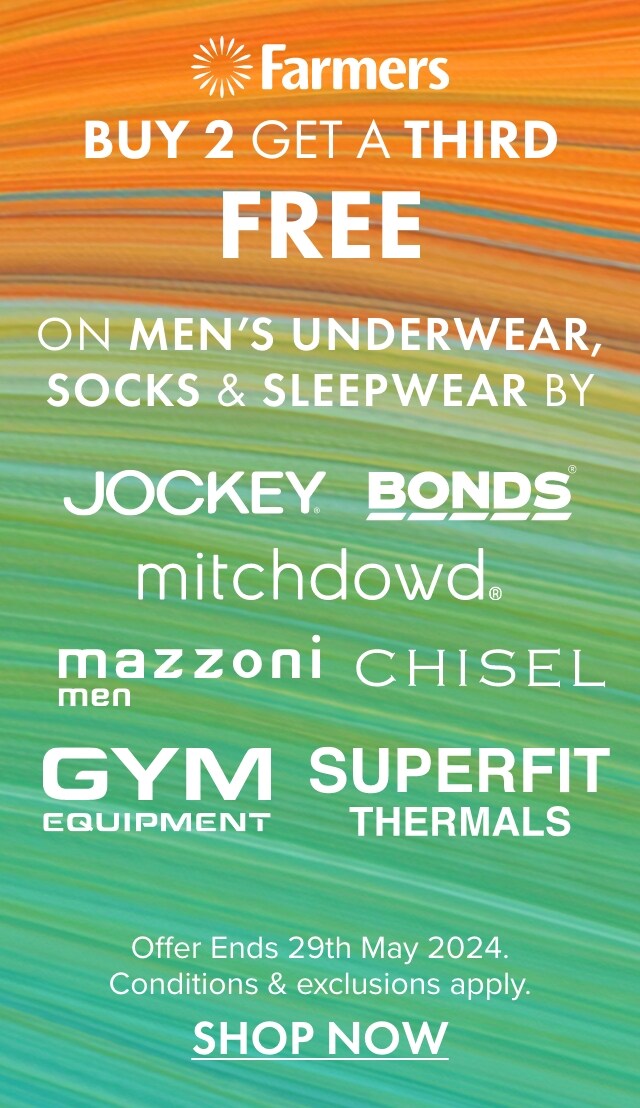 Buy 2 Get a 3rd Free on Men's Underwear, Socks & Sleepwear 