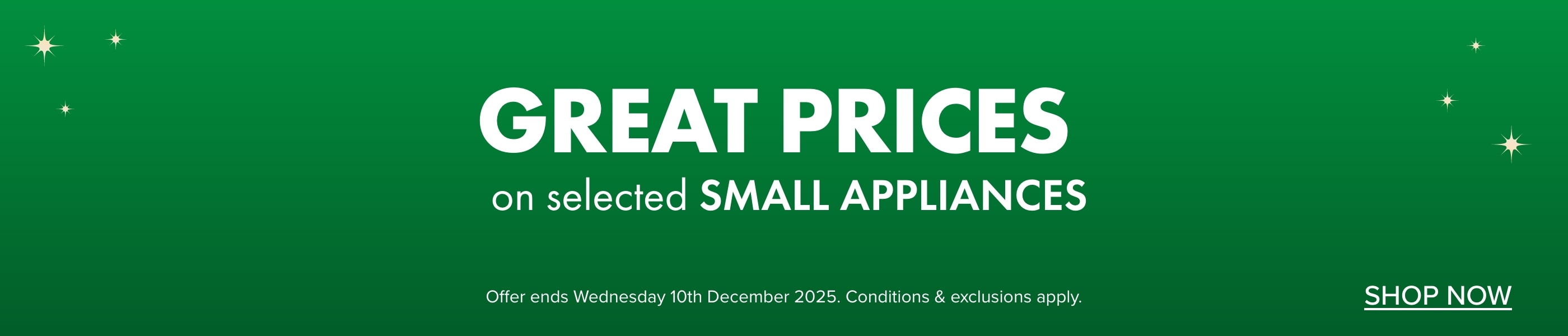 GREAT DEALS on Selected Small Appliances