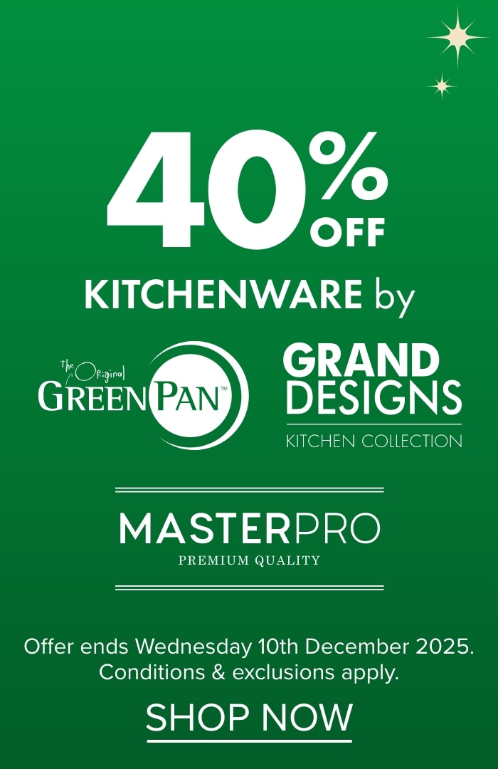 40% OFF Kitchenware by Greenpan, Grand Design & MasterPro