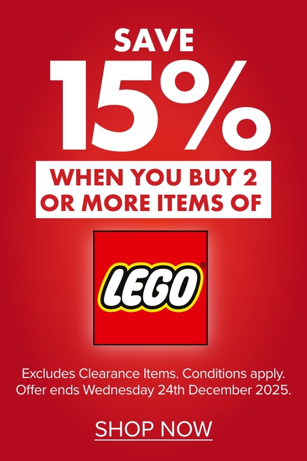 SAVE 15% when you buy 2 or more items of Lego
