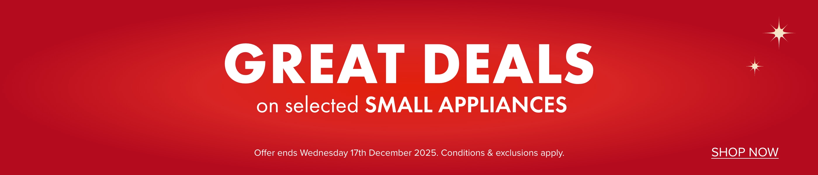 GREAT DEALS on selected Small Appliances
