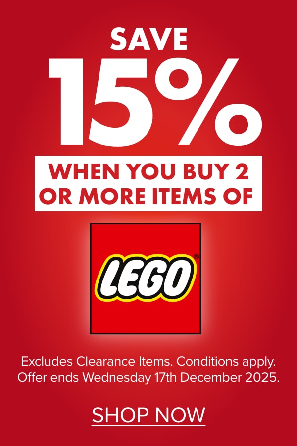 SAVE 15% when you buy 2 or more items of Lego